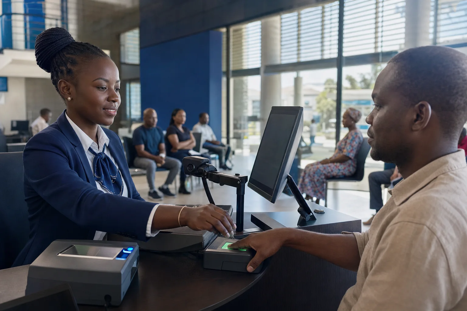 Citizen completing an assisted identity enrolment