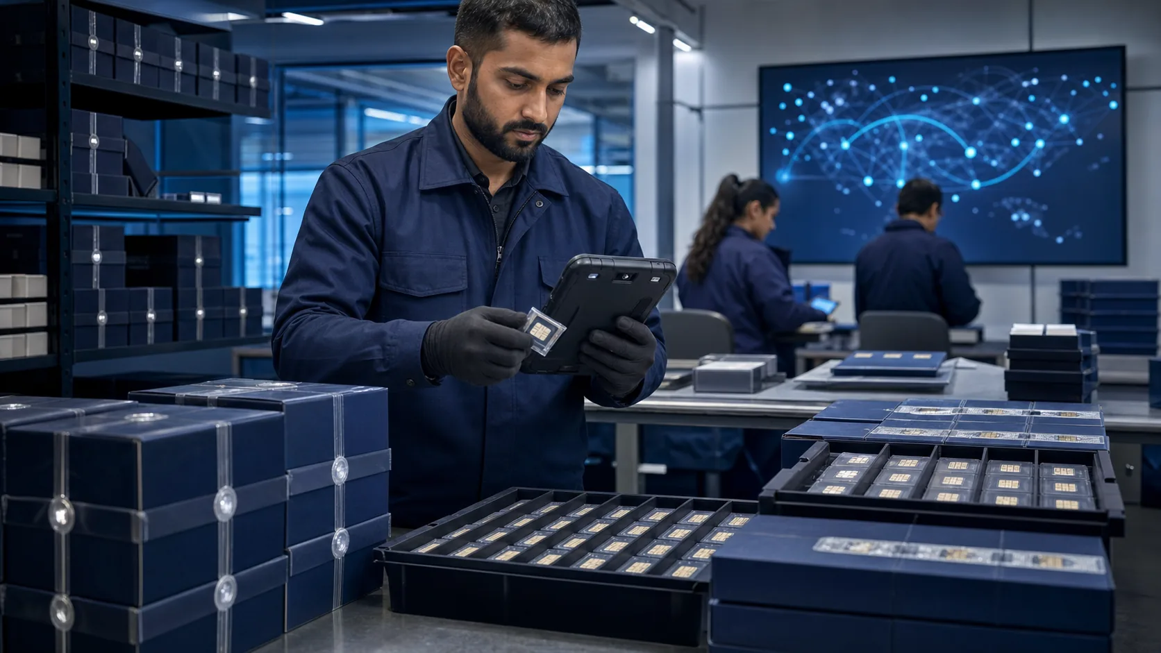 Secure SIM stock and device provisioning controls