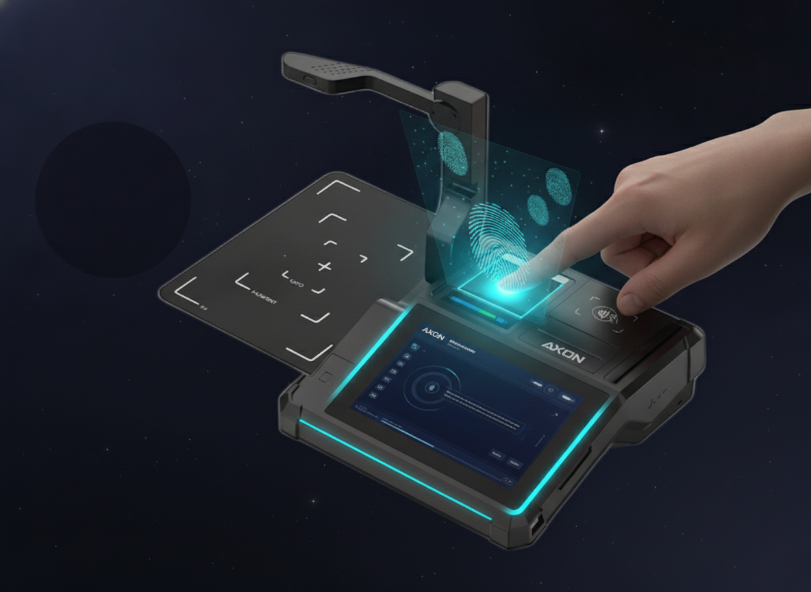 Fingerprint biometric security closeup